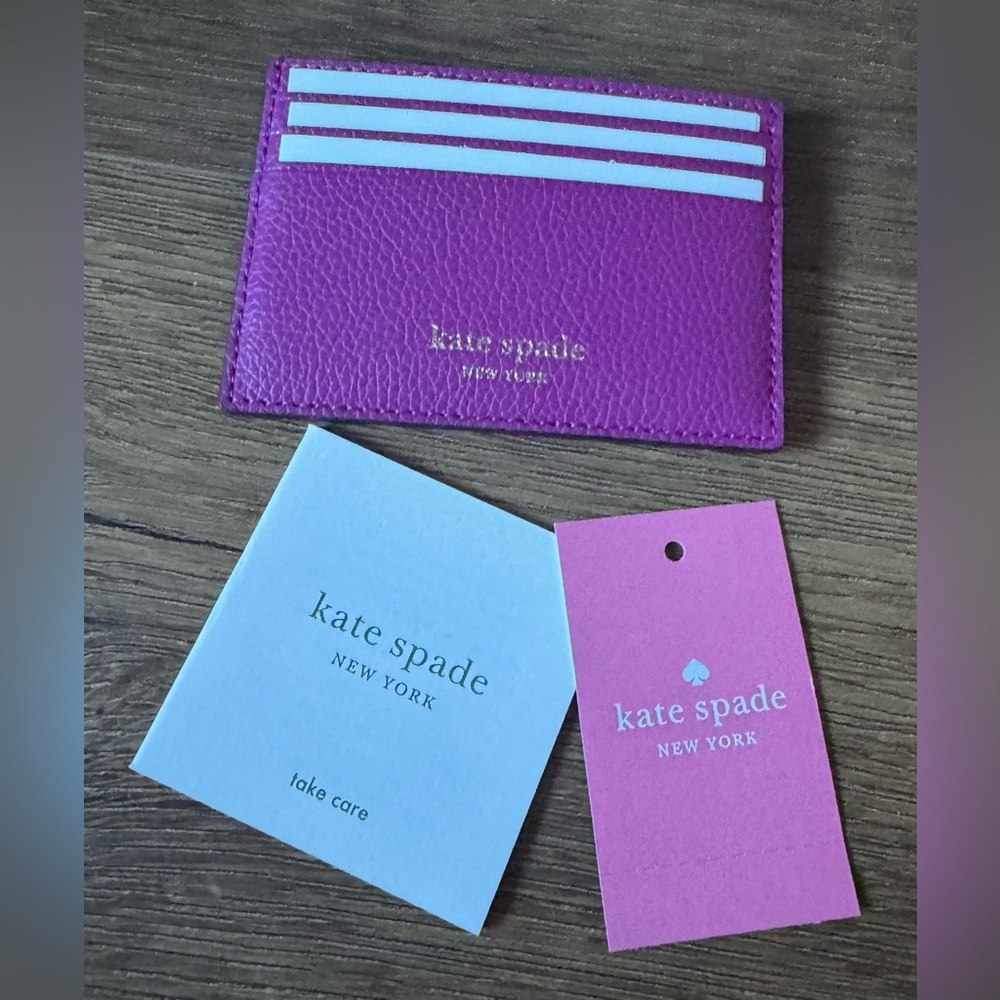 KATE SPADE-NWT Light Purple Leather Card Holder